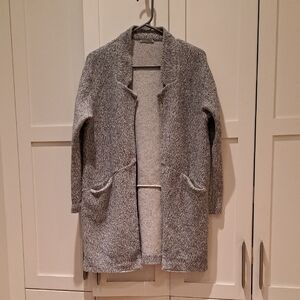 ZARA Gray Open Front Cardigan Type Jacket.